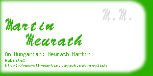 martin meurath business card